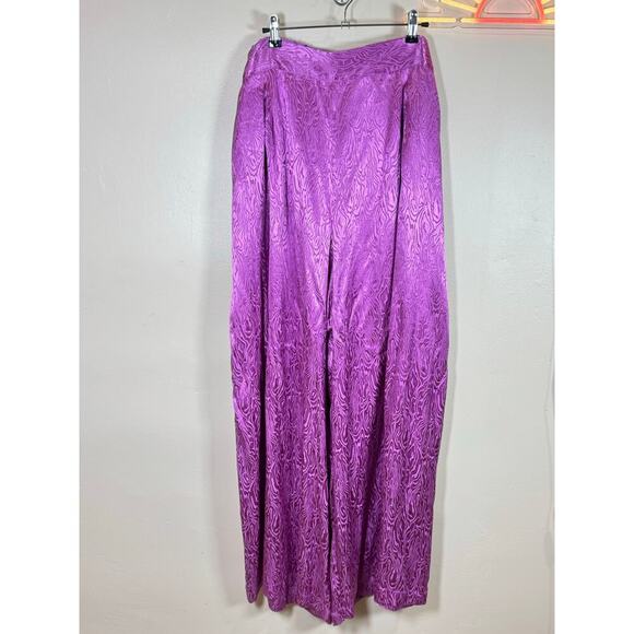 NWT Eloquii Wide Leg Pants Size 18 Pleated Lightweight Abstract Print Pink - Picture 2 of 11